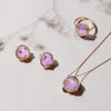 Desert Flower Amethyst and Diamond Earrings - fibonacciseries-store