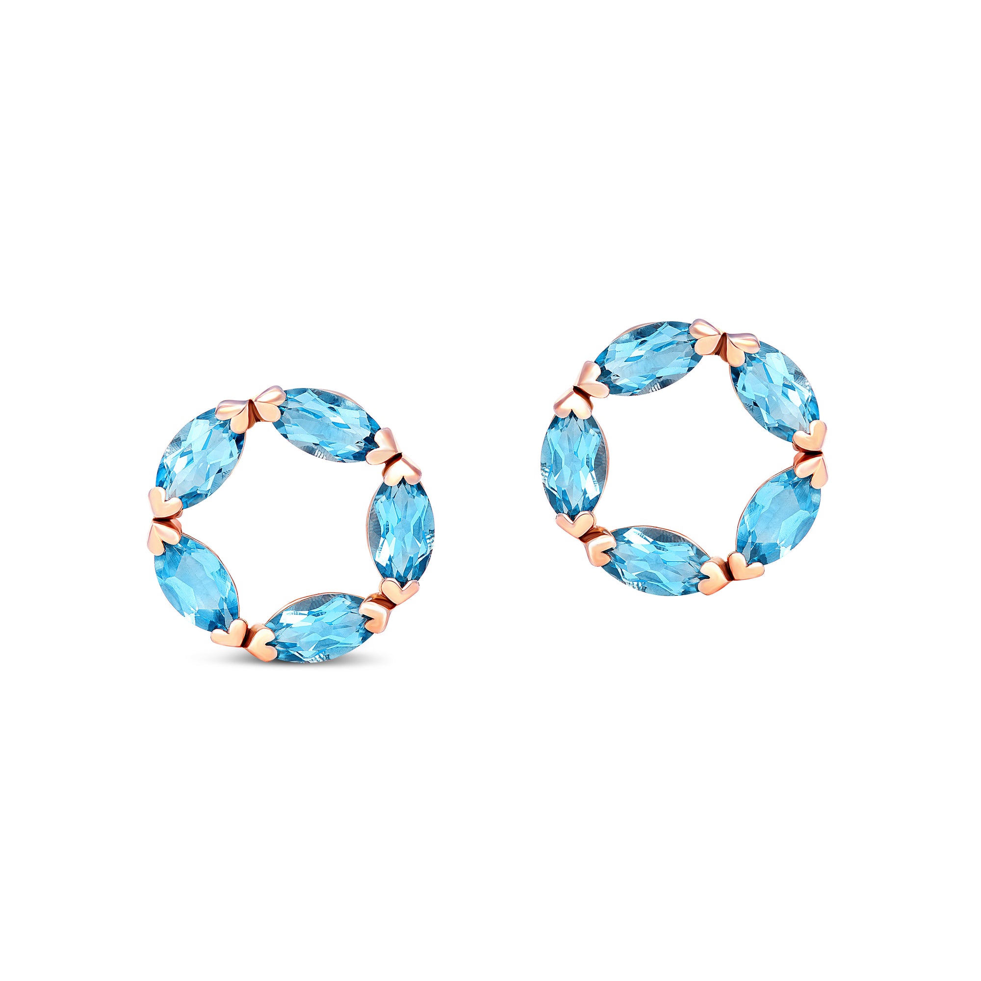 Monad Blue Topaz Marquise Earrings - fibonacciseries-store