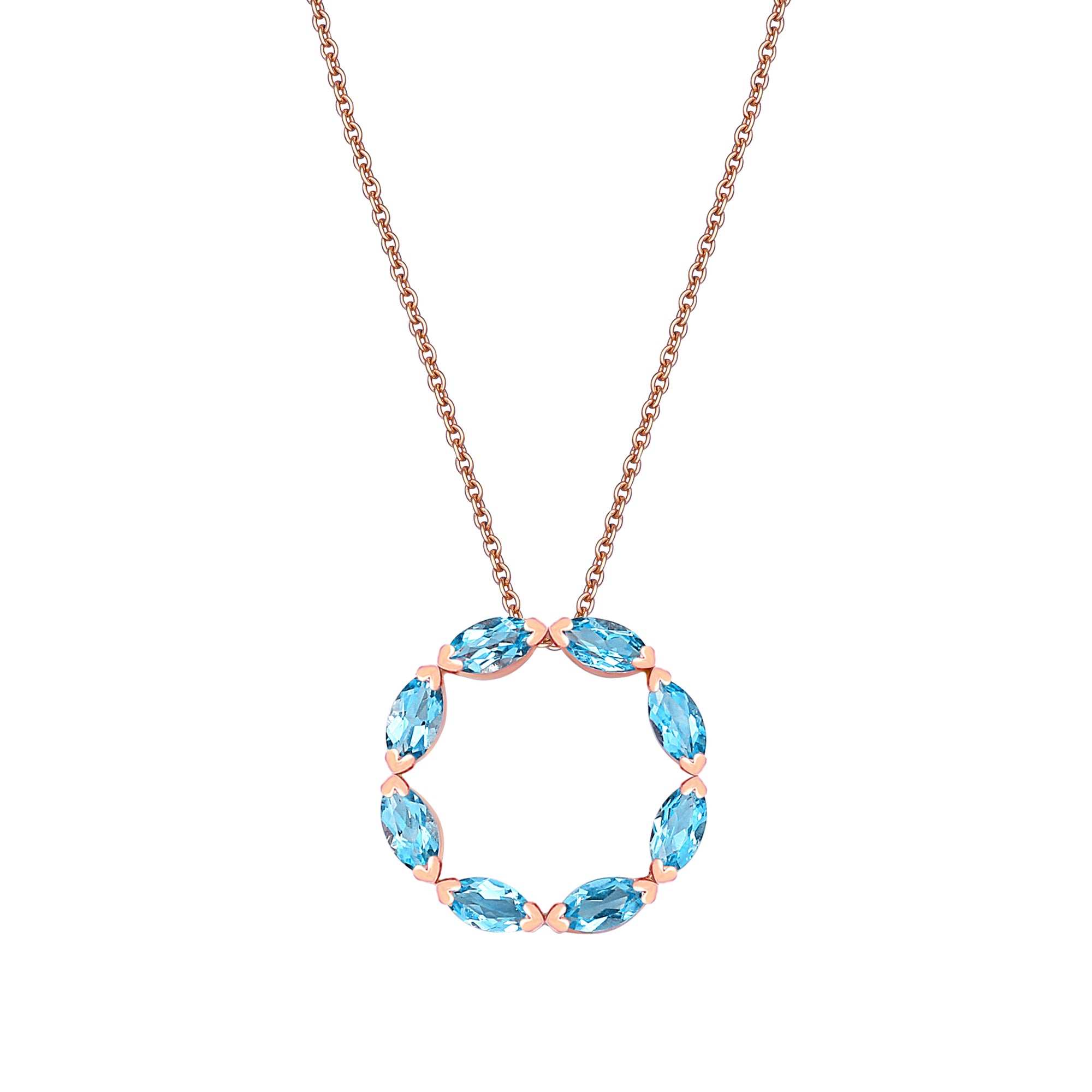 Monad Blue Topaz Marquise Pendant - fibonacciseries-store