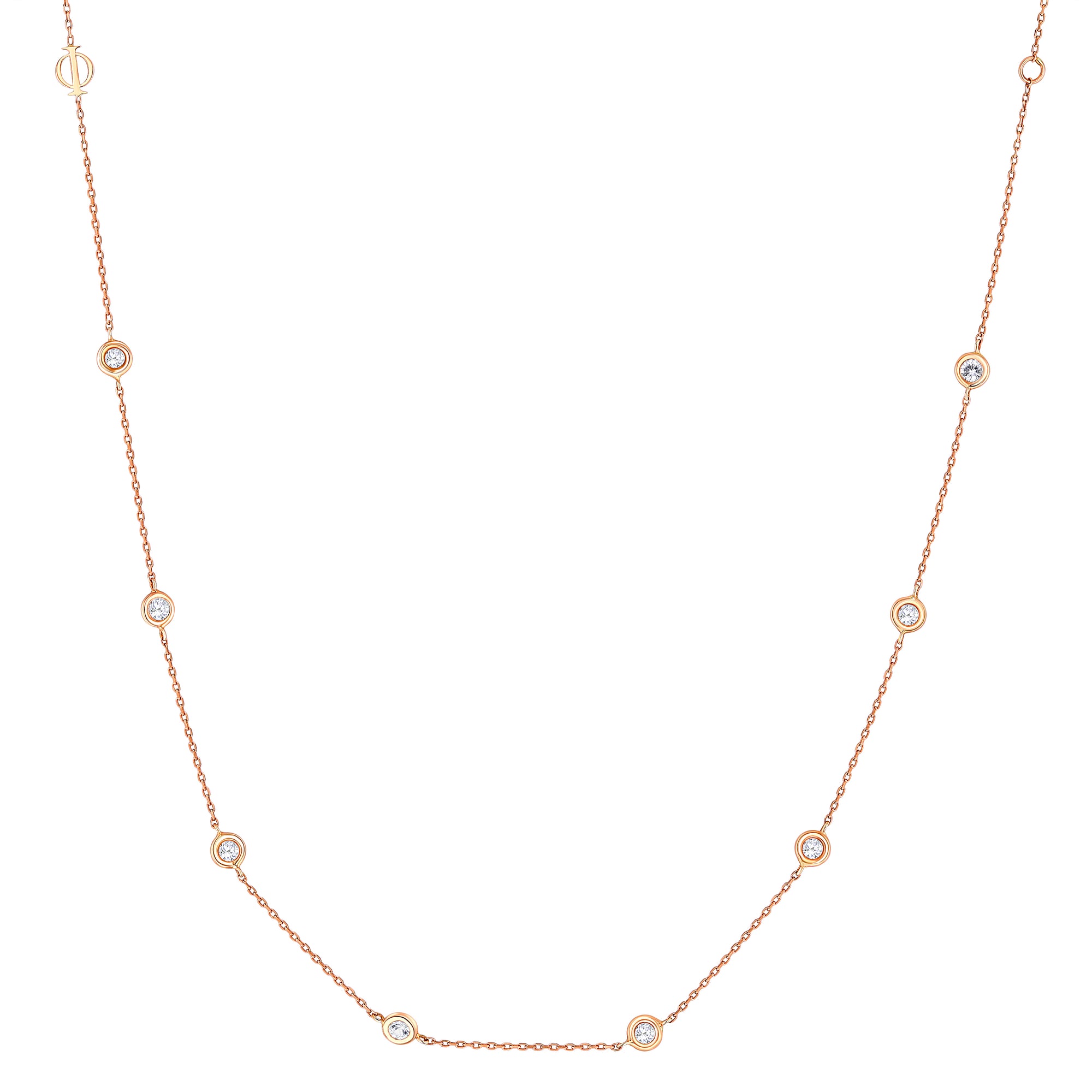 Monad White Sapphire Necklace - fibonacciseries-store