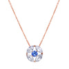 Penrose Blue and White Sapphire Marquise Pendant - fibonacciseries-store