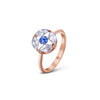 Penrose Blue and White Sapphire Marquise Ring - fibonacciseries-store