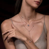 Penrose Diamond Marquise Necklace with Drop - fibonacciseries-store