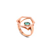 Tesserae Emerald Hexagon Ring - fibonacciseries-store