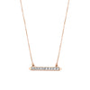 Tesserae White Sapphire Horizontal Bar Pendant - fibonacciseries-store