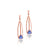 Tesserae Tanzanite Triangle Earrings - fibonacciseries-store