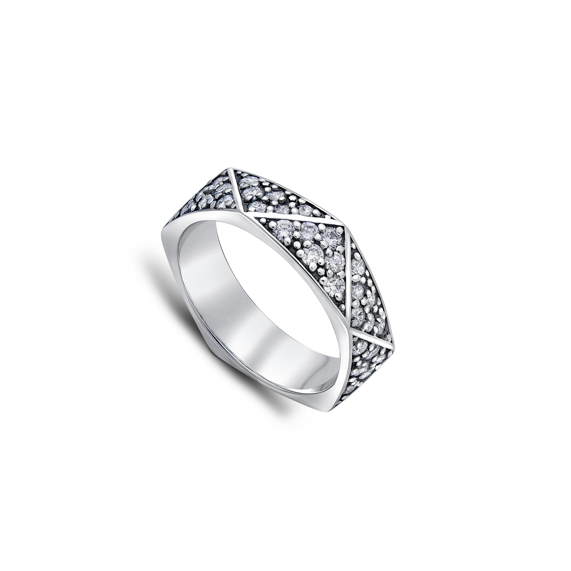 Magnificent White Gold and Diamond Ring - fibonacciseries-store